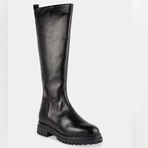 Black Leather knee high boots